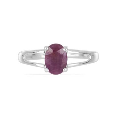 BUY REAL AFRICAN AMETHYST GEMSTONE RING IN STERLING SILVER